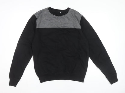 dStruct Men's Black Grey Pullover Sweatshirt Size M Crew Neck