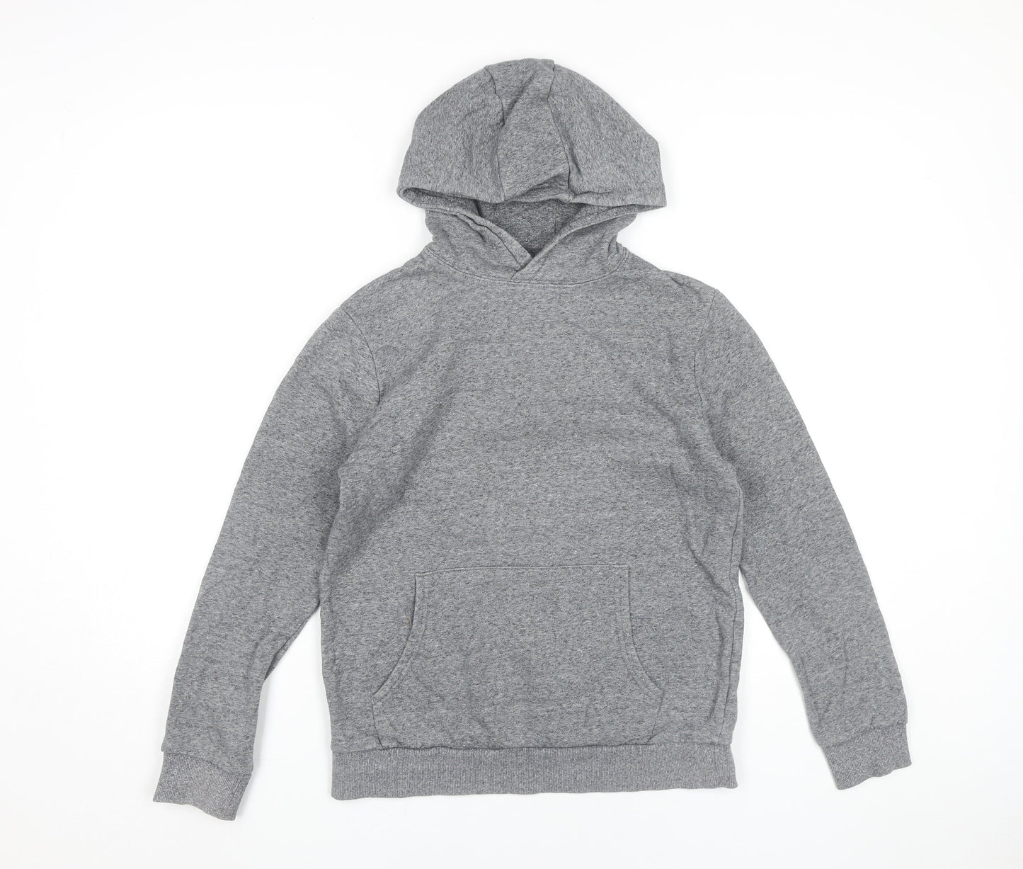 Marks and Spencer Boys Grey Pullover Hoodie Age 12-13 Years Cotton Blend