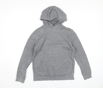 Marks and Spencer Boys Grey Pullover Hoodie Age 12-13 Years Cotton Blend
