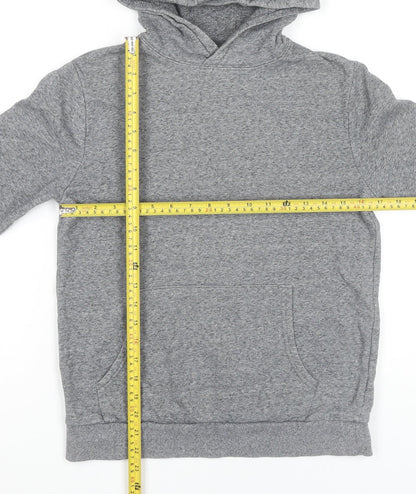 Marks and Spencer Boys Grey Pullover Hoodie Age 12-13 Years Cotton Blend