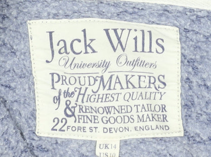 Womens UK Size 14 Jack Wills Blue Full Zip Hoodie