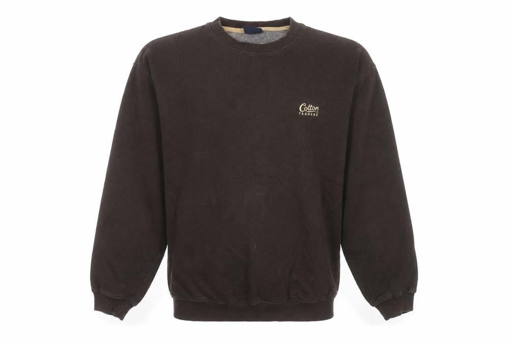 Mens UK Size M Cotton Traders Brown Pullover Sweatshirt