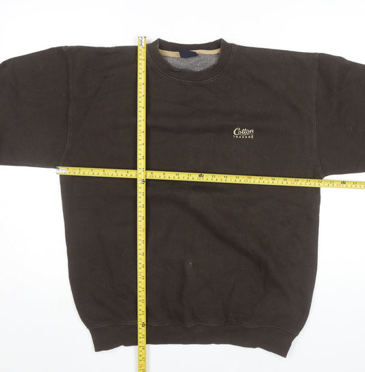 Mens UK Size M Cotton Traders Brown Pullover Sweatshirt