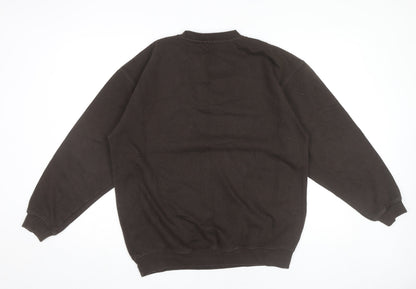 Mens UK Size M Cotton Traders Brown Pullover Sweatshirt