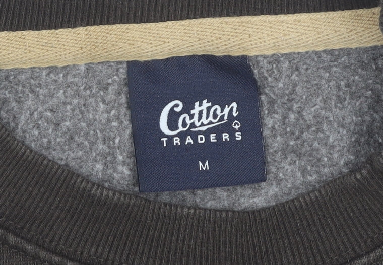 Mens UK Size M Cotton Traders Brown Pullover Sweatshirt