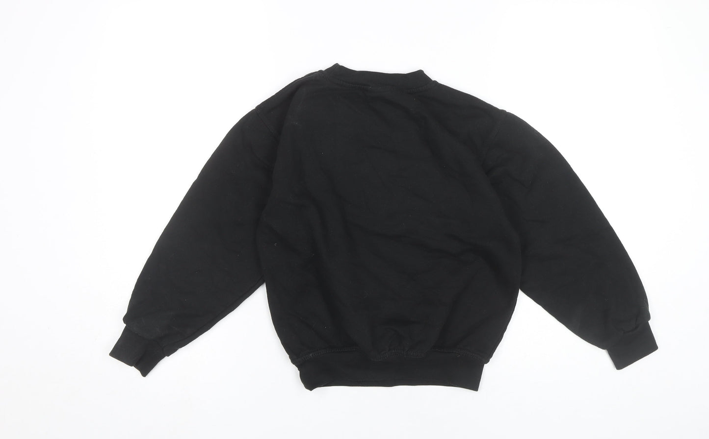 Uneek Girls Black Christmas Sweatshirt 9-10 Years Pullover Graphic Print