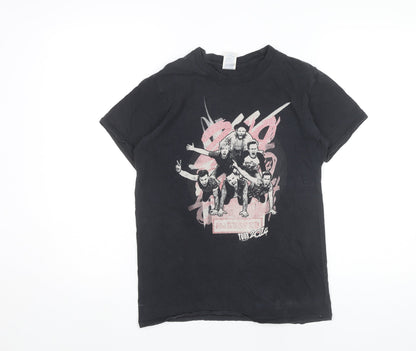 McBusted Womens Black Small Tour 2014 Graphic Band T-Shirt