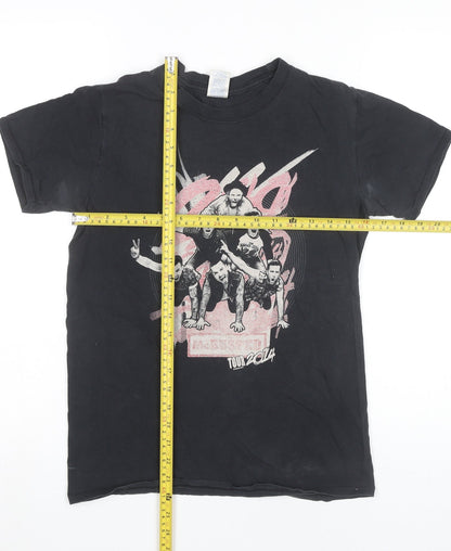 McBusted Womens Black Small Tour 2014 Graphic Band T-Shirt
