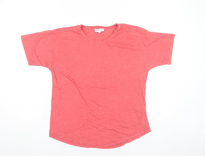 Womens UK Size 10 Warehouse Pink Basic T-Shirt