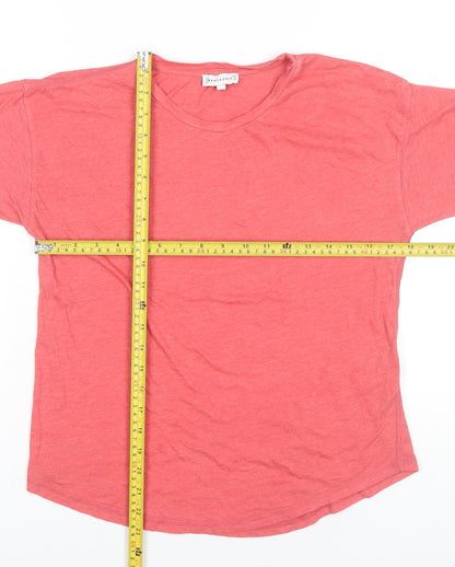 Womens UK Size 10 Warehouse Pink Basic T-Shirt