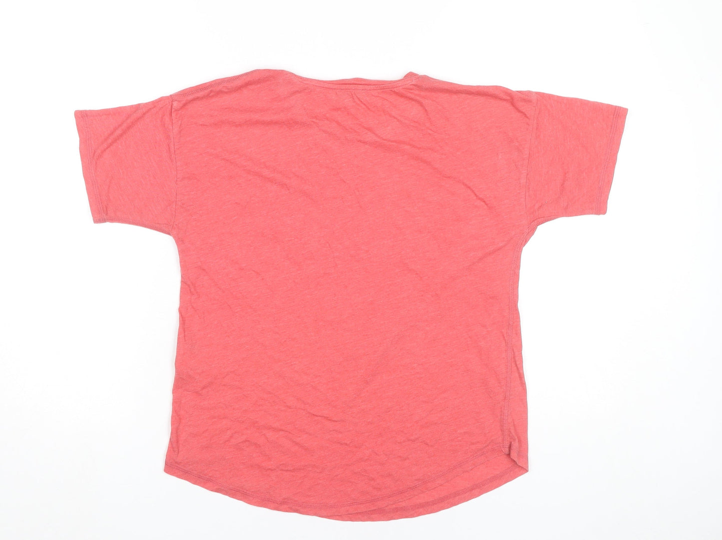 Womens UK Size 10 Warehouse Pink Basic T-Shirt
