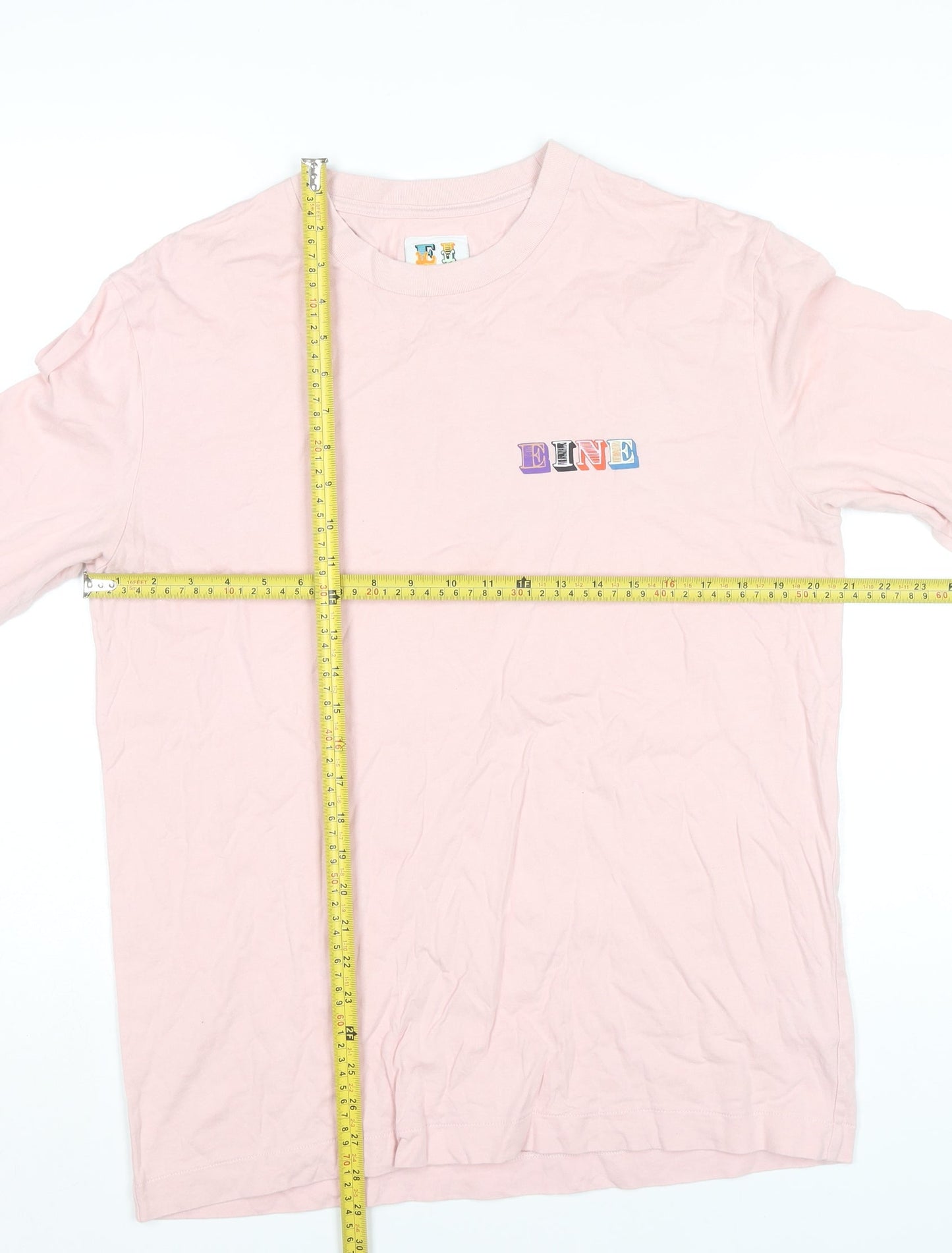 Eine Women’s Pink Long Sleeve Cotton Graphic T-Shirt L