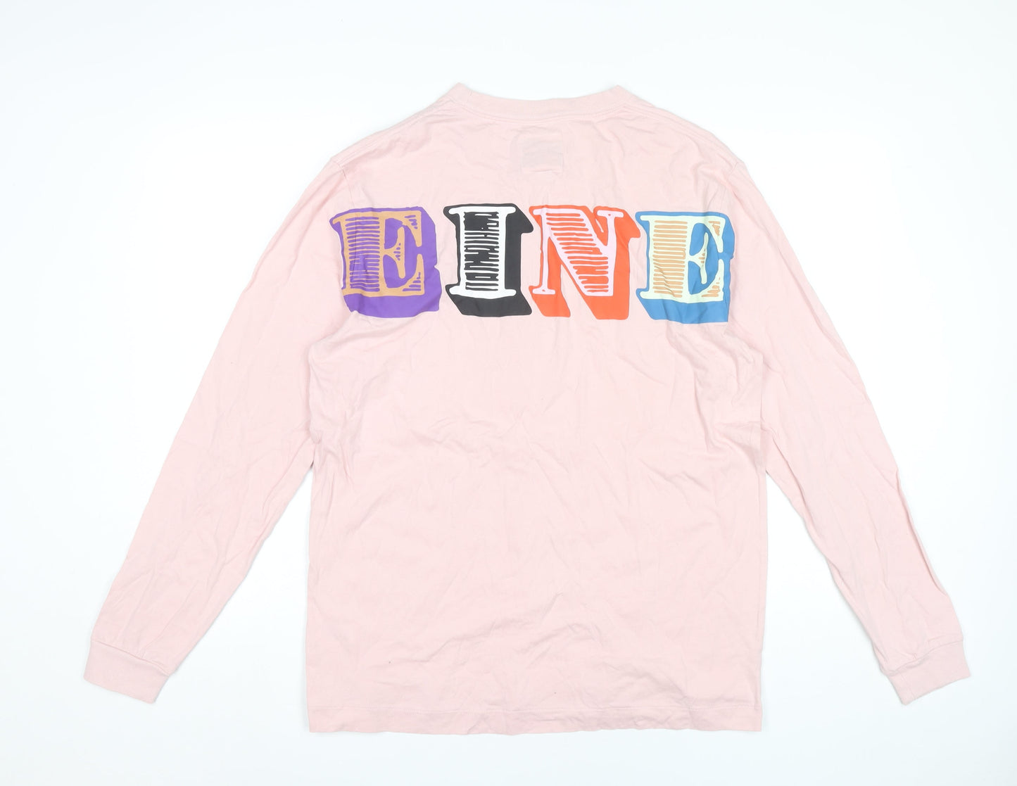 Eine Women’s Pink Long Sleeve Cotton Graphic T-Shirt L