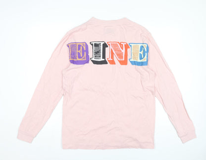 Eine Women’s Pink Long Sleeve Cotton Graphic T-Shirt L
