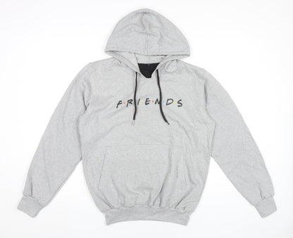 Unisex Adults UK Size S Friends Grey Pullover Hoodie