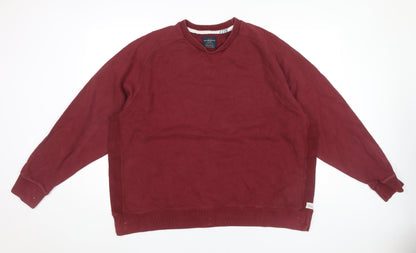 Hammond & Co Mens Red 2XL Crew Neck Pullover Sweatshirt