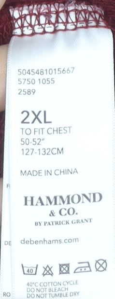 Hammond & Co Mens Red 2XL Crew Neck Pullover Sweatshirt