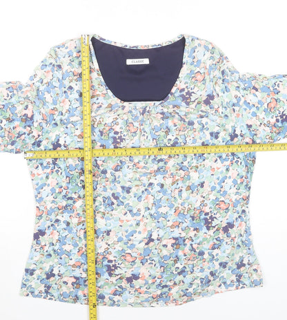 Womens UK Size 16 Marks and Spencer Multicoloured Classic Blouse