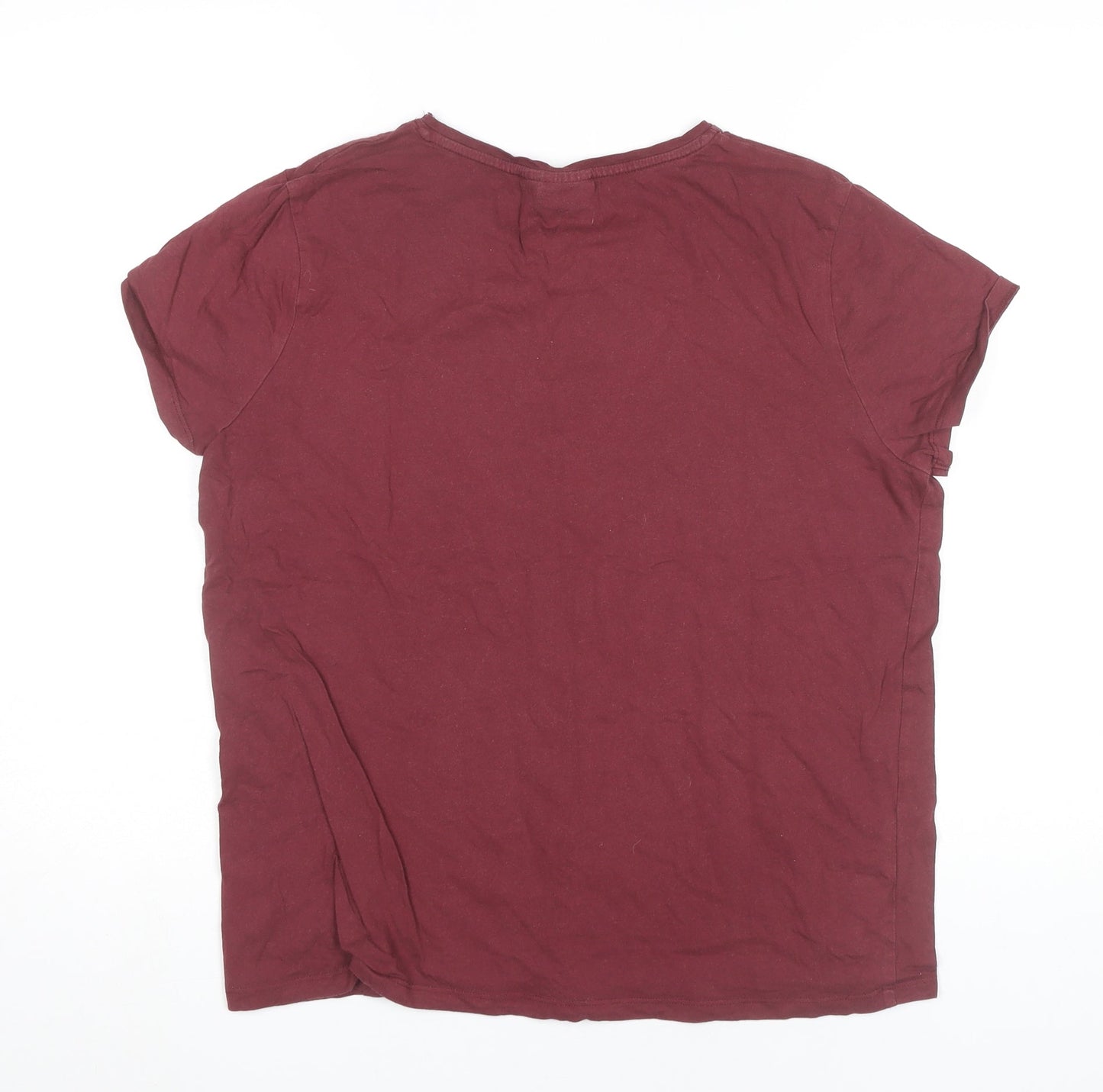 Womens UK Size M Harry Potter Red Basic T-Shirt