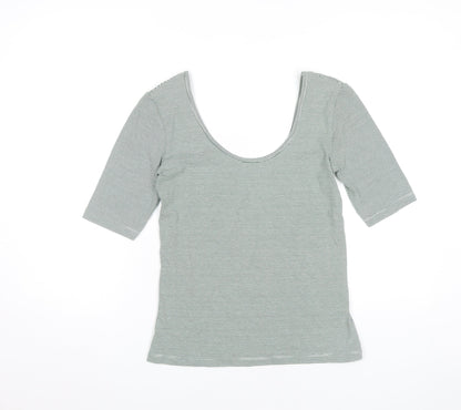 Womens UK Size M La Redoute Green Basic T-Shirt