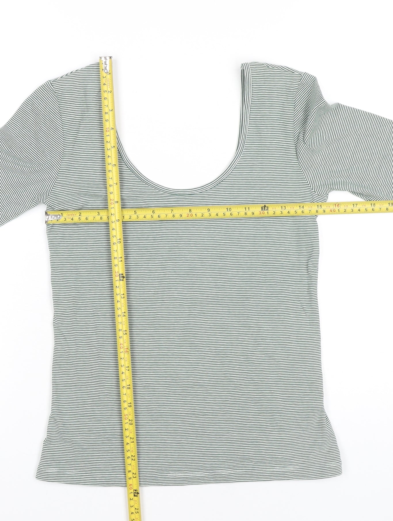 Womens UK Size M La Redoute Green Basic T-Shirt
