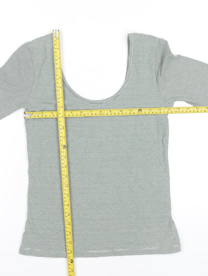 Womens UK Size M La Redoute Green Basic T-Shirt