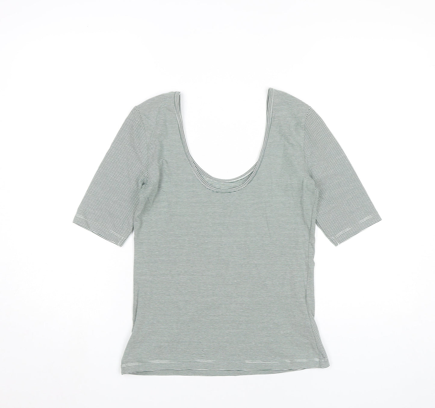 Womens UK Size M La Redoute Green Basic T-Shirt