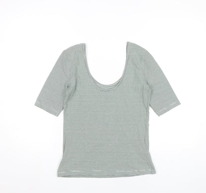Womens UK Size M La Redoute Green Basic T-Shirt