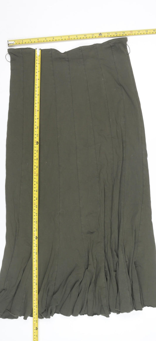 Marks and Spencer Women’s Green Midi Flare Skirt Size 10