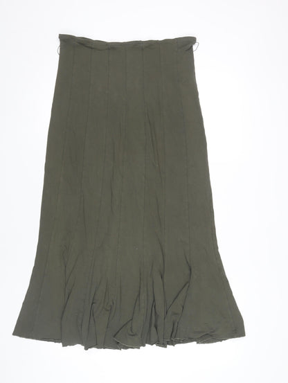 Marks and Spencer Women’s Green Midi Flare Skirt Size 10