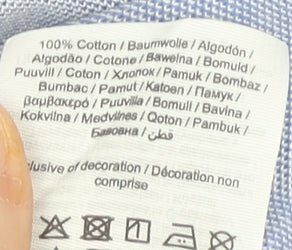 Jack & Jones Men's Blue Polo Shirt Size M Cotton Short Sleeve