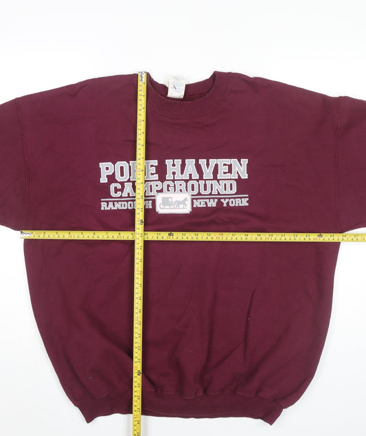 Mens UK Size XL Unknown Purple Pullover Sweatshirt