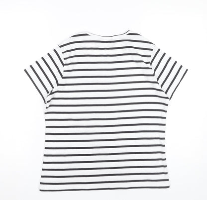 Womens UK Size 14 Alexara Multicoloured Basic T-Shirt