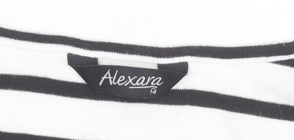 Womens UK Size 14 Alexara Multicoloured Basic T-Shirt