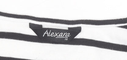 Womens UK Size 14 Alexara Multicoloured Basic T-Shirt