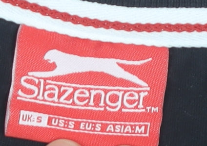 Slazenger Men’s Black Small V-Neck Cotton Short Sleeve T-Shirt