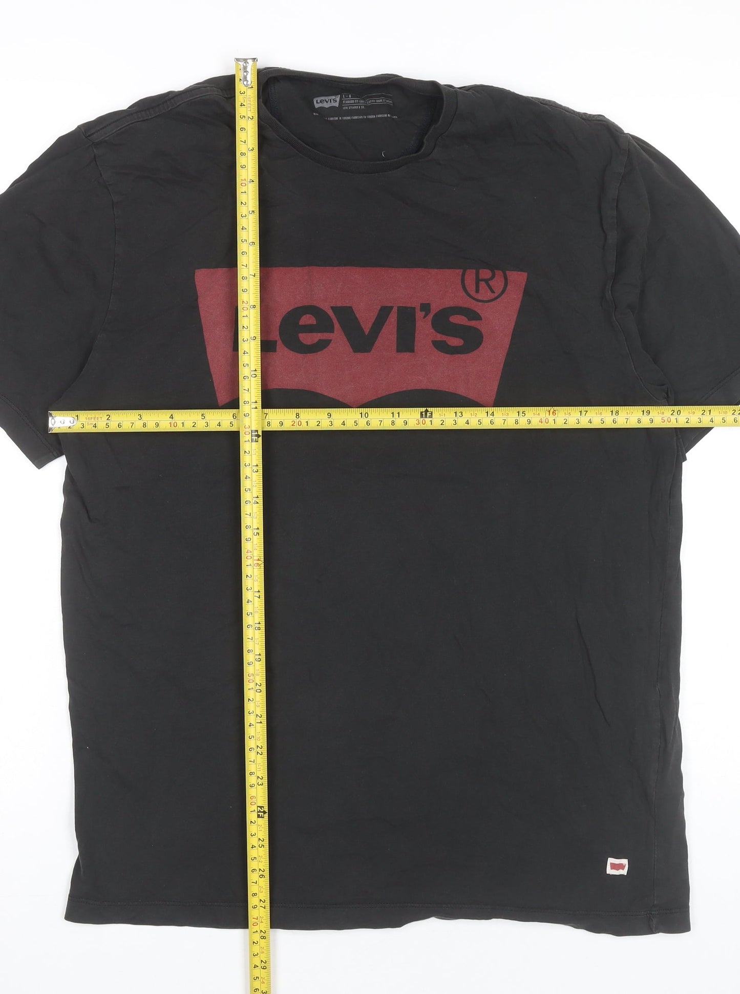 Levi's Men's Black Logo Graphic Print T-Shirt Size L