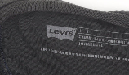 Levi's Men's Black Logo Graphic Print T-Shirt Size L
