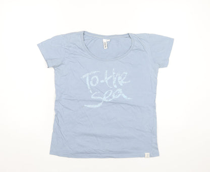 Womens UK Size 12 Saltrock Blue Basic T-Shirt