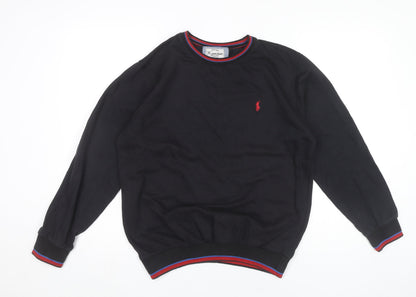 Kjunction Men’s Black Pullover Sweatshirt L Crew Neck Casual