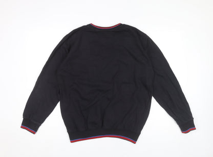 Kjunction Men’s Black Pullover Sweatshirt L Crew Neck Casual