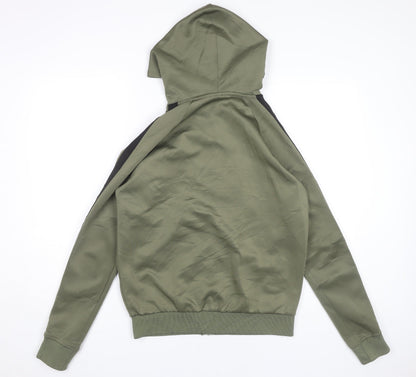 Mens UK Size S Gym King Green Full Zip Hoodie