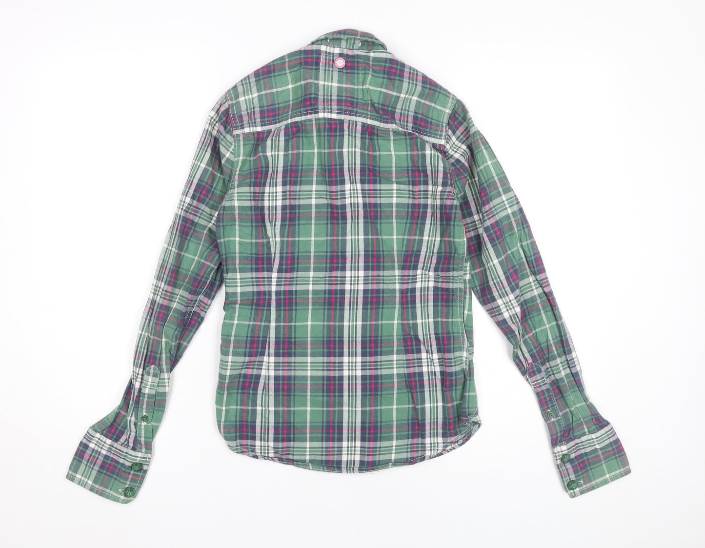 Womens UK Size 2XS Superdry Green Classic Button-Up