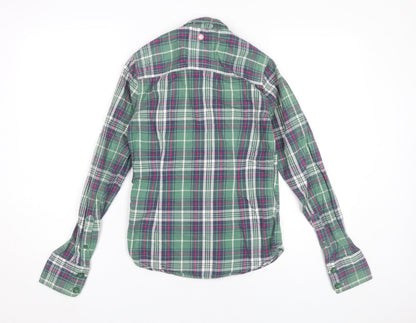 Womens UK Size 2XS Superdry Green Classic Button-Up