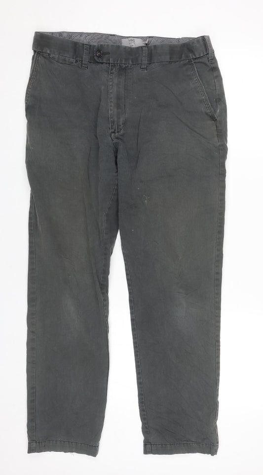 Marks and Spencer Men’s Grey Chino Trousers 34W 31L Cotton