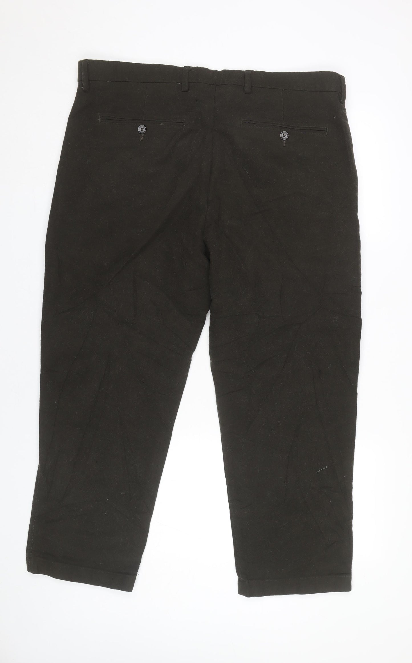 Samuel Windsor Men's Brown Chino Trousers 40XS Cotton Straight Leg