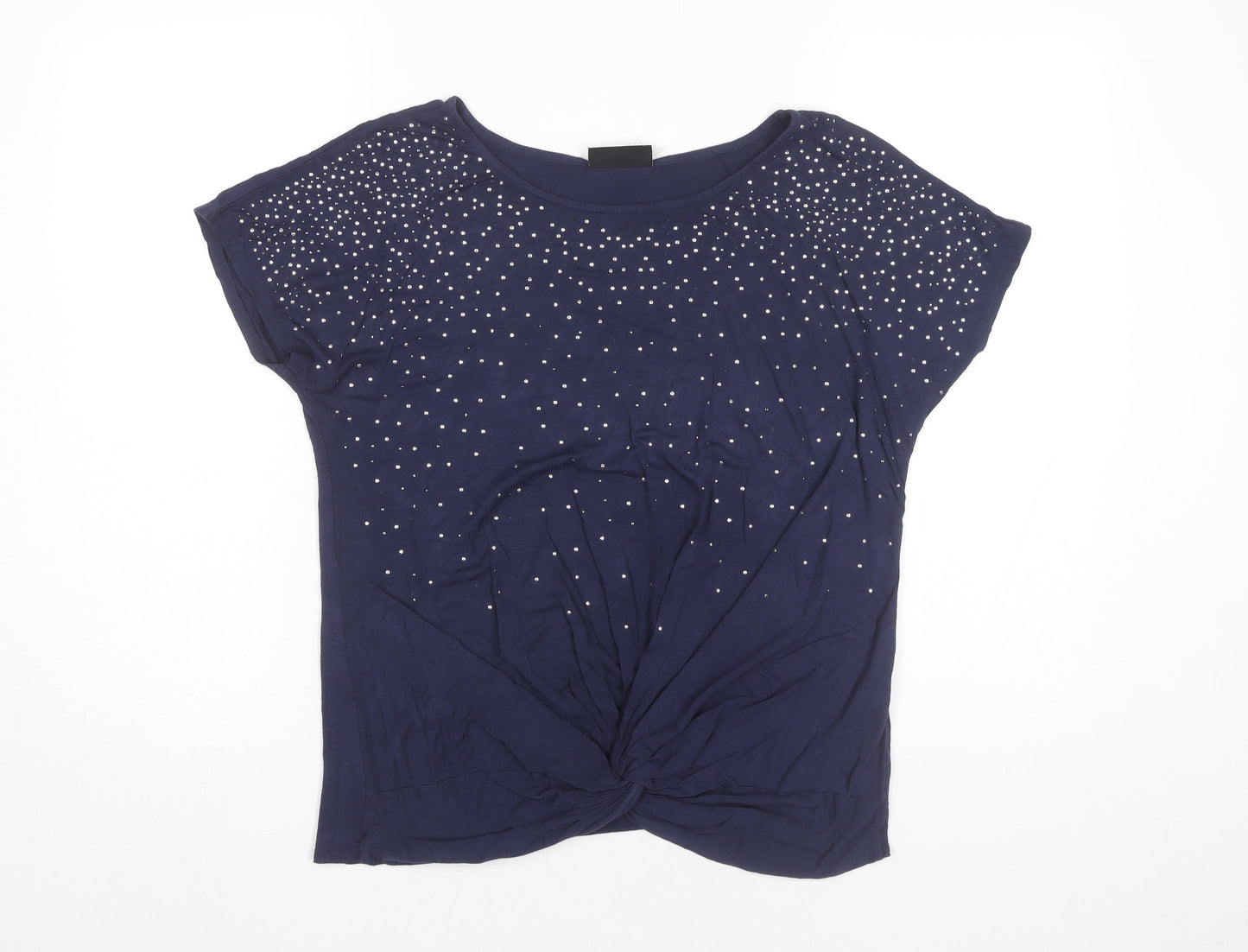 Womens UK Size 14 Wallis Blue Basic T-Shirt
