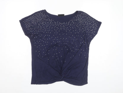 Womens UK Size 14 Wallis Blue Basic T-Shirt
