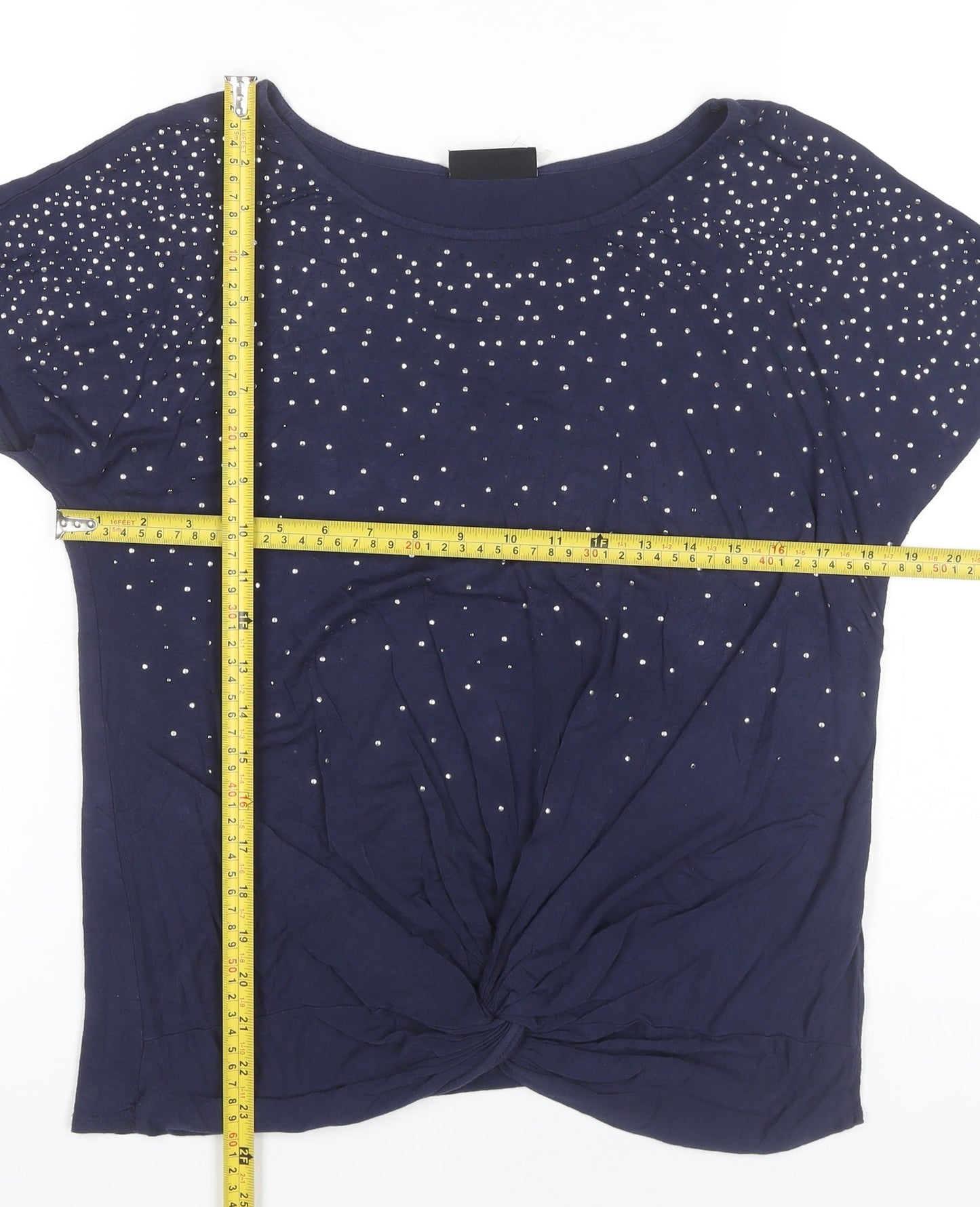 Womens UK Size 14 Wallis Blue Basic T-Shirt