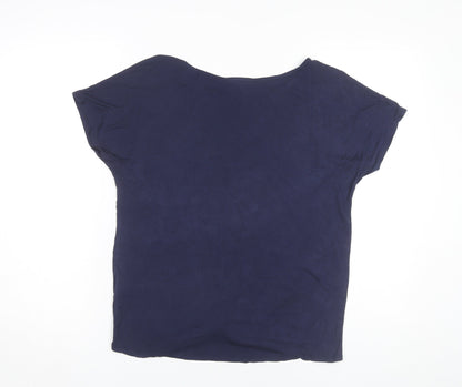 Womens UK Size 14 Wallis Blue Basic T-Shirt